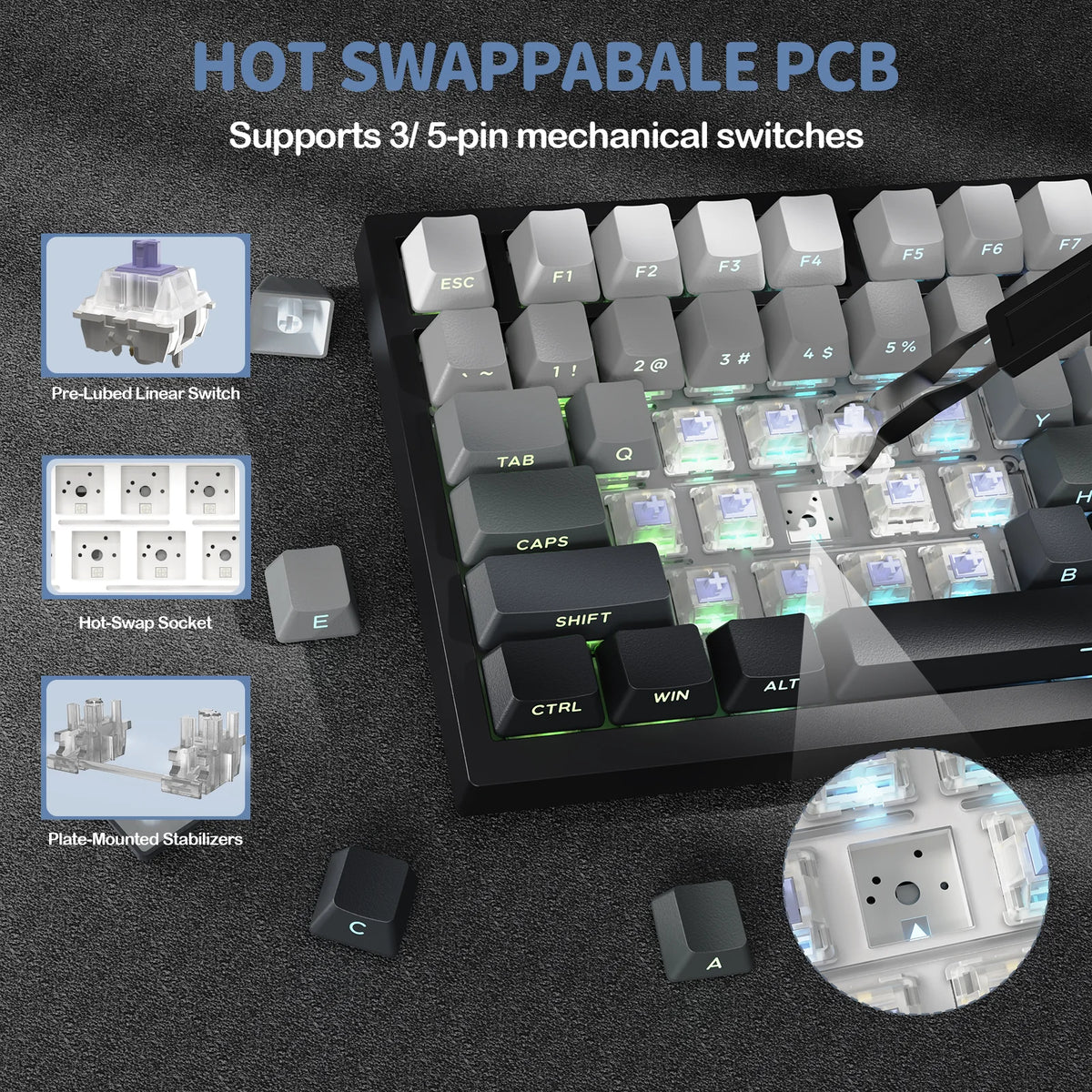 ATTACK SHARK Wireless Mechanical Keyboard