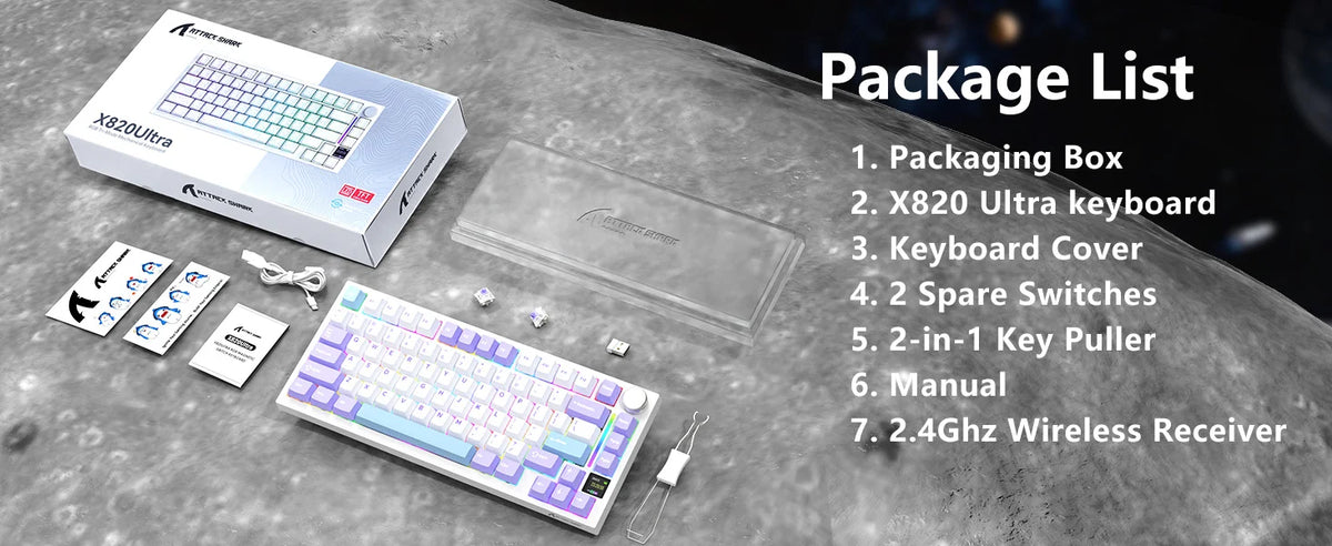 ATTACK SHARK Wireless Mechanical Keyboard