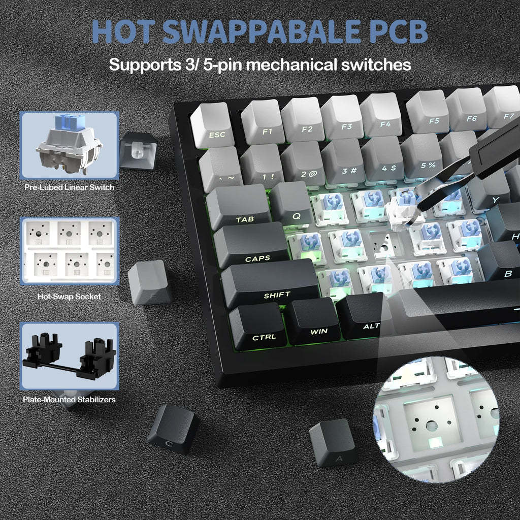 ATTACK SHARK Wireless Mechanical Keyboard