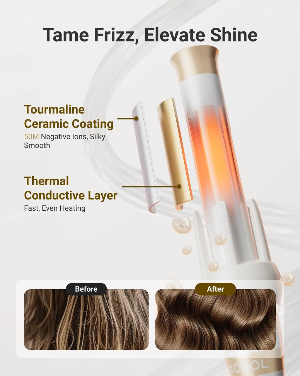 Cool Gadget Automatic Rotating Curling Wand Set
