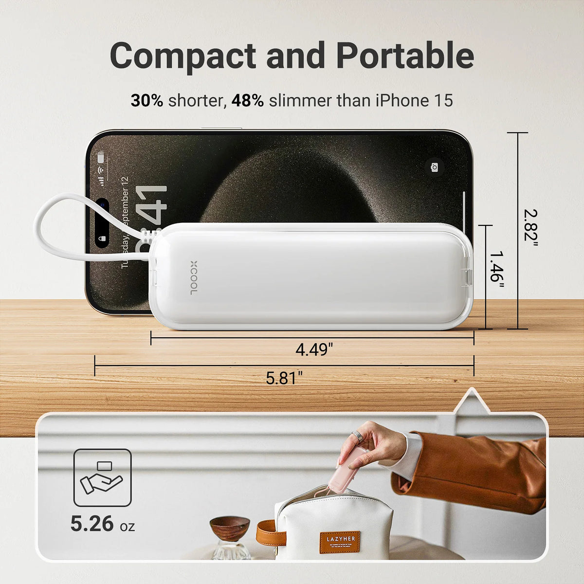 Cool Gadget 5000mAh Wall Plug Power Bank