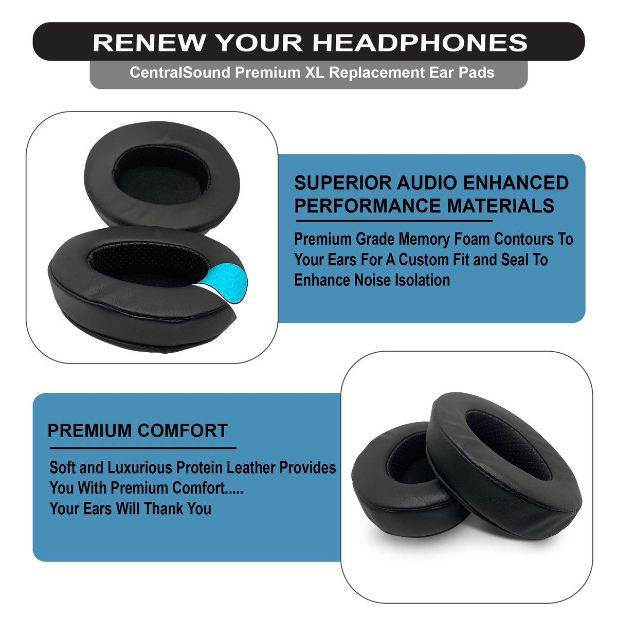 CentralSound Replacement Headphone Earpads