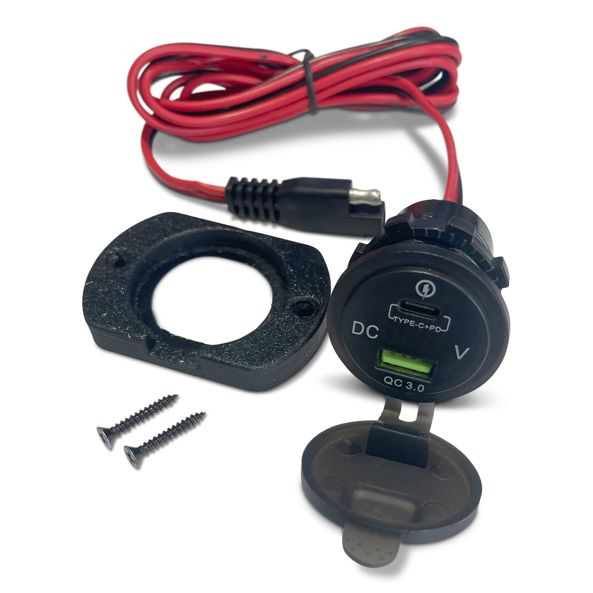 Yak Power 12V Dual-USB Charging Port with Voltmeter