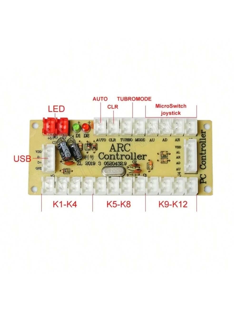 DIY Retro Arcade Zero-Delay USB Arcade Encoder Kit