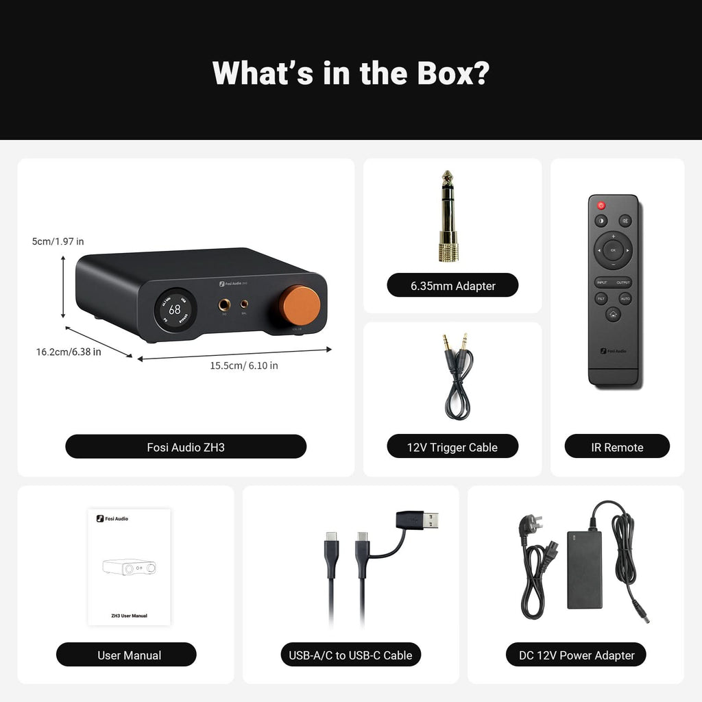 Fosi Audio DAC Headphone Amplifier Preamp