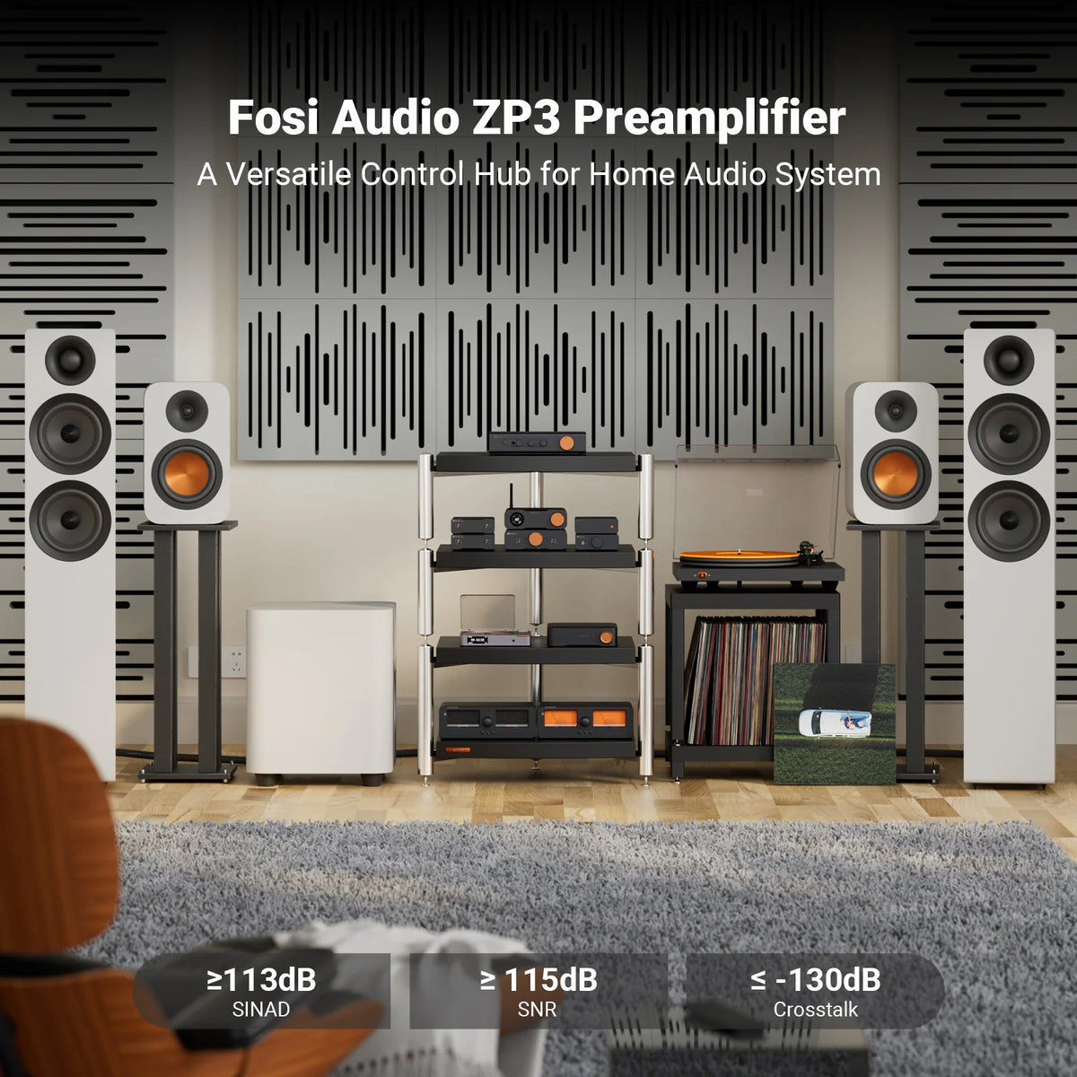 Fosi Audio Stereo Preamplifier